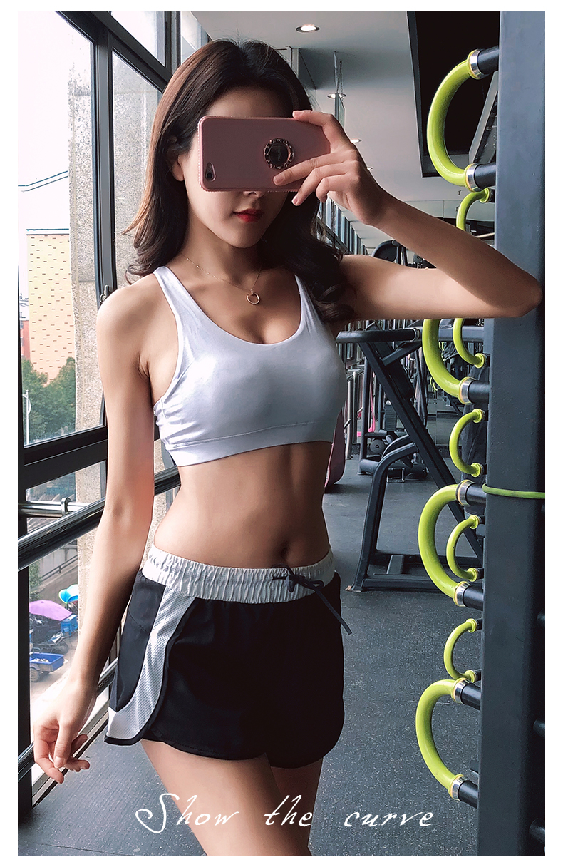 Thể dục thể thao đồ lót nữ chống sốc tập hợp rập khuôn áo ngực chuyên nghiệp yoga vest sinh viên chống chảy xệ áo ngực - Đồ lót thể thao áo gym nữ