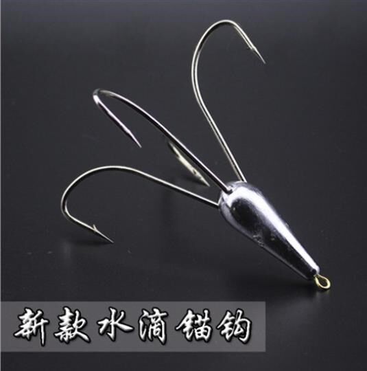 With lead pendant anchor hook large number three claw hook anchor fish tripods hook hand hanging fish hook sharp three bento hook four paws with no barbs