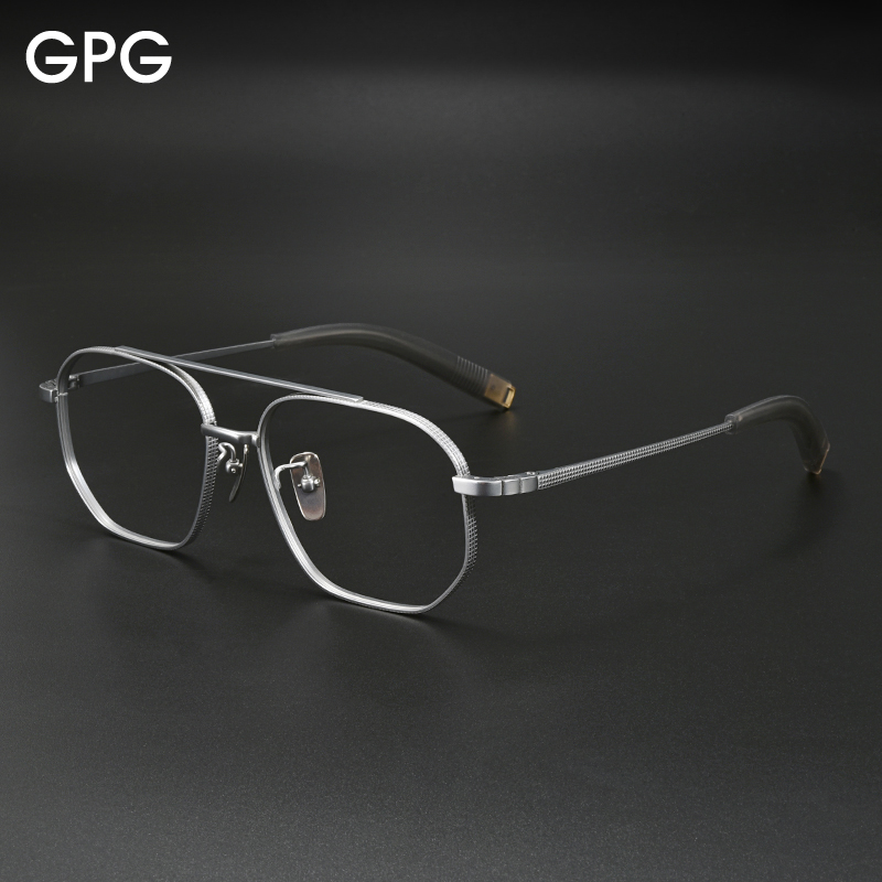 150mm ultra-light pure titanium myopia glasses men's tide can be equipped with degrees oversized face eye frame frame with glasses discoloration