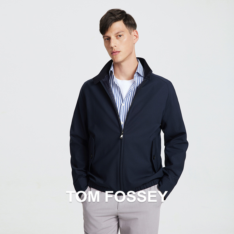 [Harryton] Spring Pure Wool Classic Harrington Stand Collar Business and Political Versatile Slimming Look Jacket