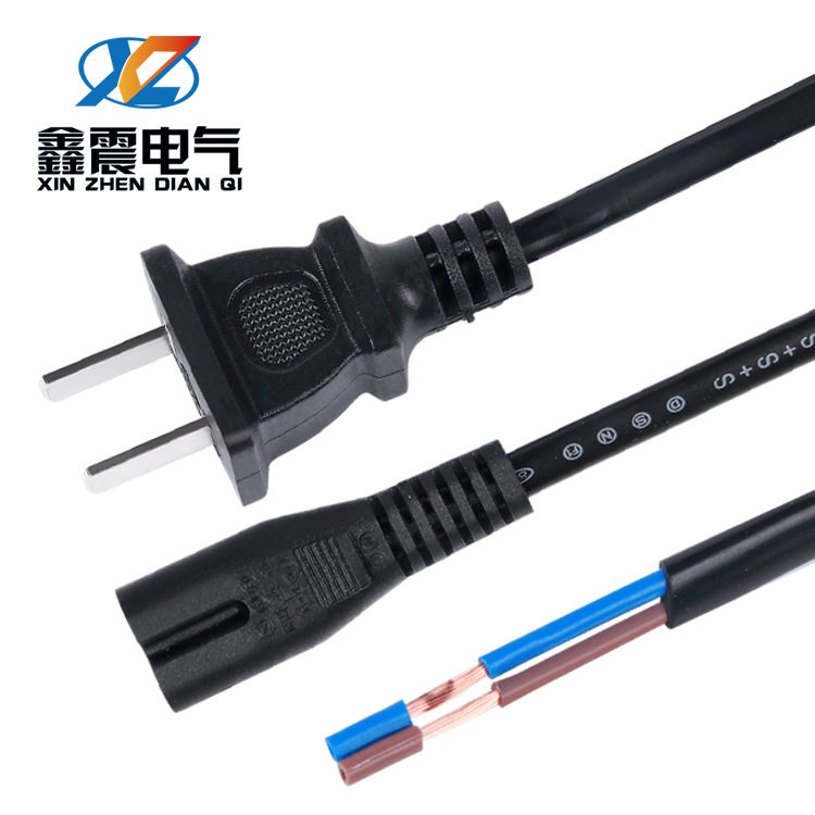 The national standard two - flat plug 2 core 1 square 1 5 m power core single - head plug wire electrical bare line