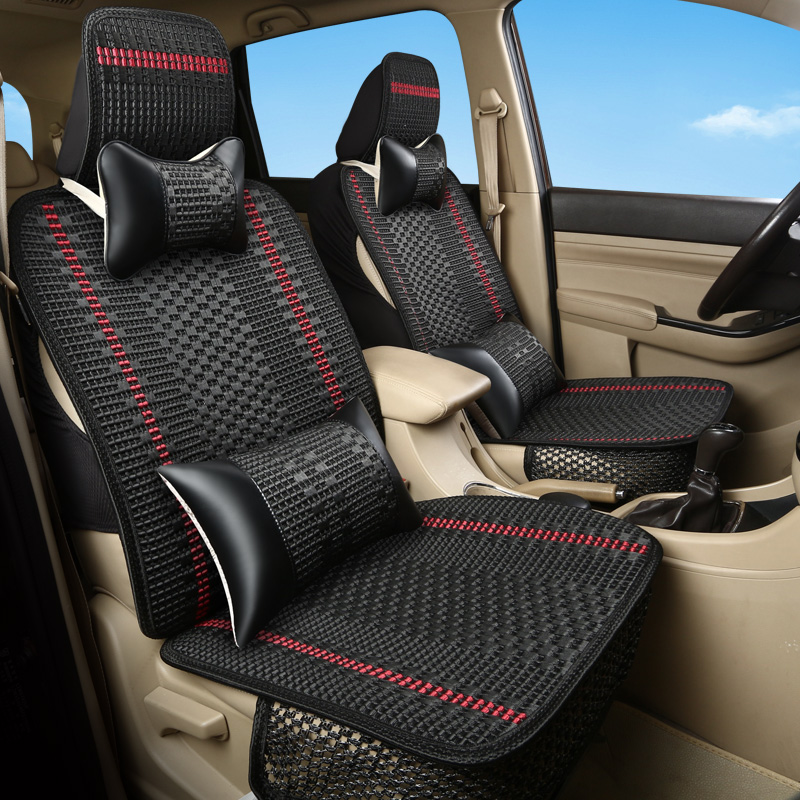 Chang'an Auchan seat cover four seasons all-inclusive seven-seater special cartoon ice silk 2 3 2 linen cushion front 2 seat winter female