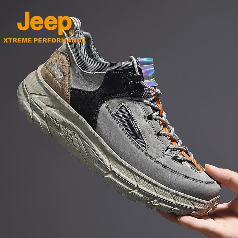jeep jeep men's shoes casual shoes men's spring breathable trend fashion sports shoes thick bottom shoes all-match shoes trend
