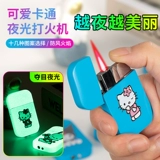 Hello Kitty, hello kitty, розовая ветрозащитная милая зажигалка