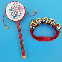 Baby newborn dialing wave drum can nibble the baby gripping training toy old rocking bell puzzle for more than 3-6 months 2