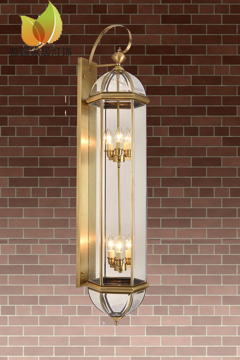 Full copper wall lamp outdoor lamps STRIP GATE WALL LAMP PURE COPPER UNRUSTED VILLA SHOP DOORWAY BRONZE LAMP EUROSTYLE LAMP