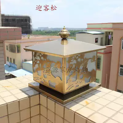 Yiyuan Zhongshan factory direct sales all copper column head lamp wall lamp outdoor waterproof copper lamp gate column lamp