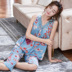 2020 Summer Slim không tay Shorts Set Loose kích thước lớn Hè Vest Home Mang Mordale Pyjama phụ nữ 