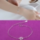 Vòng tay nữ phiên bản Hàn Quốc cá tính đa năng tươi trẻ chuỗi mật ong quà tặng ngọt ngào s925 sterling bạc vòng tay đơn giản