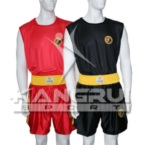KS111 Sanda clothing nylon martial arts fighting vest shorts set for adult children men and women red and blue Kangrui