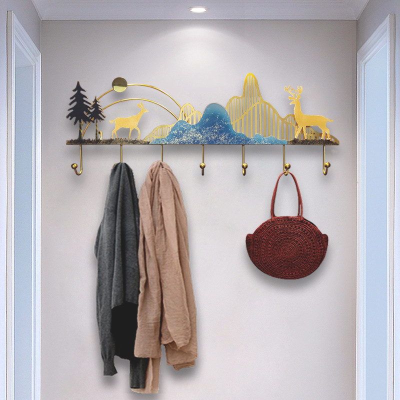 Creative entrance porch coat hook light luxury hook entrance porch hanging clothes hook personality entrance coat hook