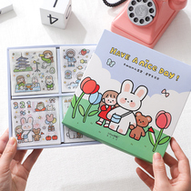 Cute girl heart sticker decoration small pattern Korean 100 ins style character hand account sticker sticker set pasting children reward thermos cup mobile phone case water Cup decoration hand account material paper