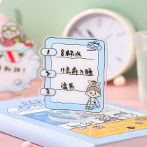 Creative cute transparent acrylic message board standing card rewritable desktop mini home memo small white board office dormitory writing board ins Wind memo children student reminder board