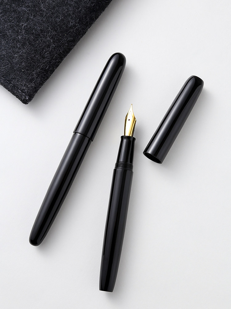 Tramol Plain Paper Series Hard Rubber Fountain Pen Jowo No. 6 Gold-Plated Nib Black Imported Hard Rubber Pen Barrel Business High-End Gift Writing Practice Calligraphy for Men and Women