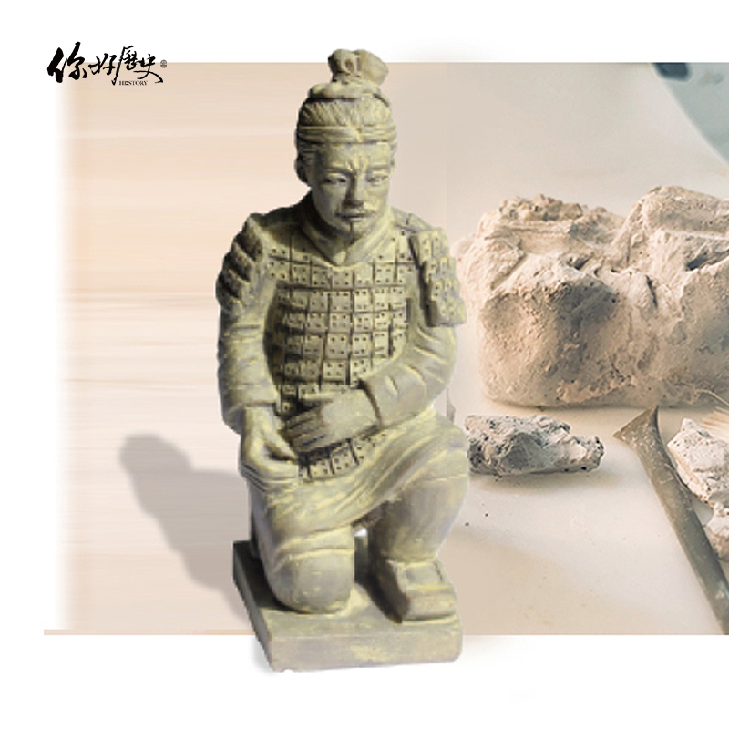 Hello Historical Archaeology Series Models Blind boxer Bronze Warriors Terracotta Warriors creative Q Edition Ornament Pendulum presents