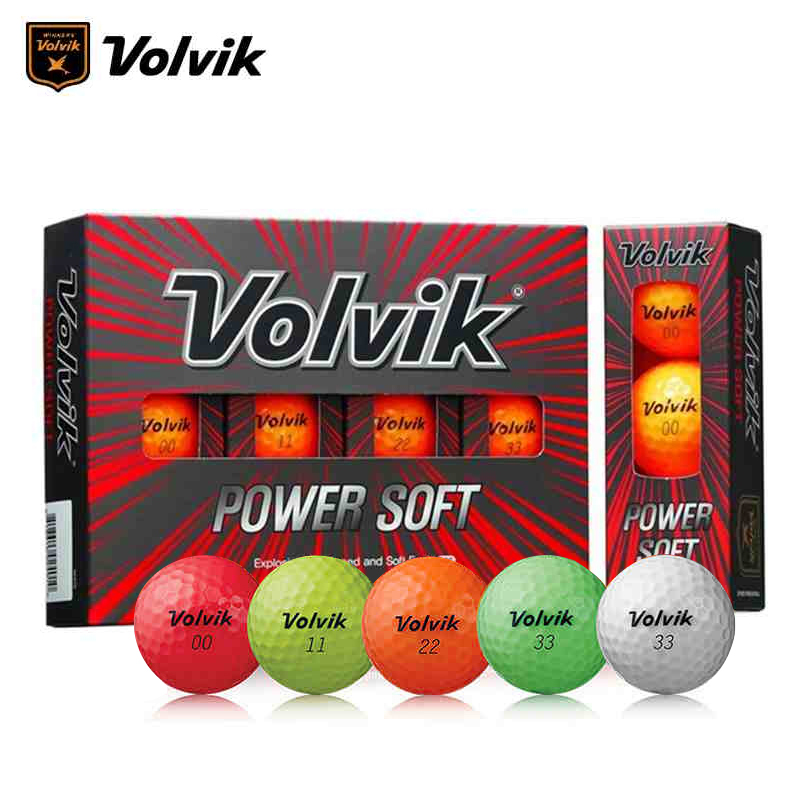 (New) VOLVIK Golf Two-layer Ball Color Ball Power Soft Color Ball Golf Double-layer Ball