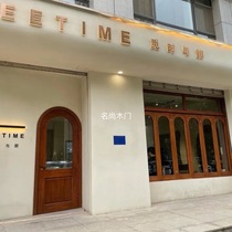 Custom curved doors and windows European coffee shop wooden door wooden window villa hotel glass door special shape