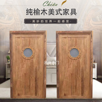 Old door panel weathered homestay glass door scenic spot hotel antique interior door Chinese wooden door room entrance door
