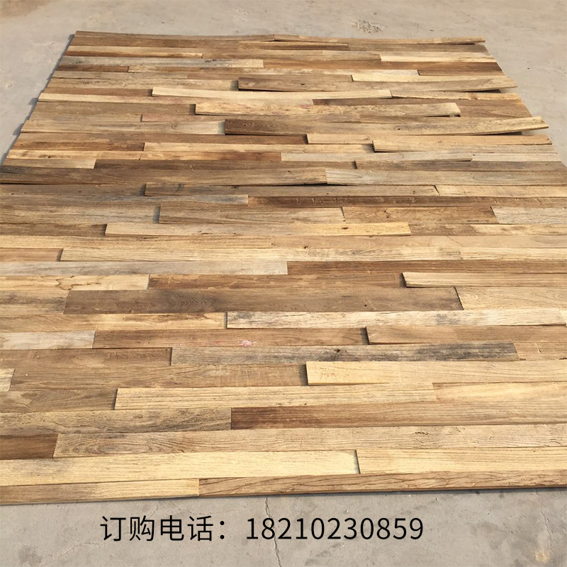 Custom-made old elm panel solid wood door panel weathered original solid wood antique background wall log color set zym123