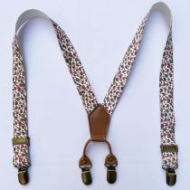 Boys suspenders with British stretch Candy color strap clip Girls shoulder strap pants with trousers Universal strap pants clip