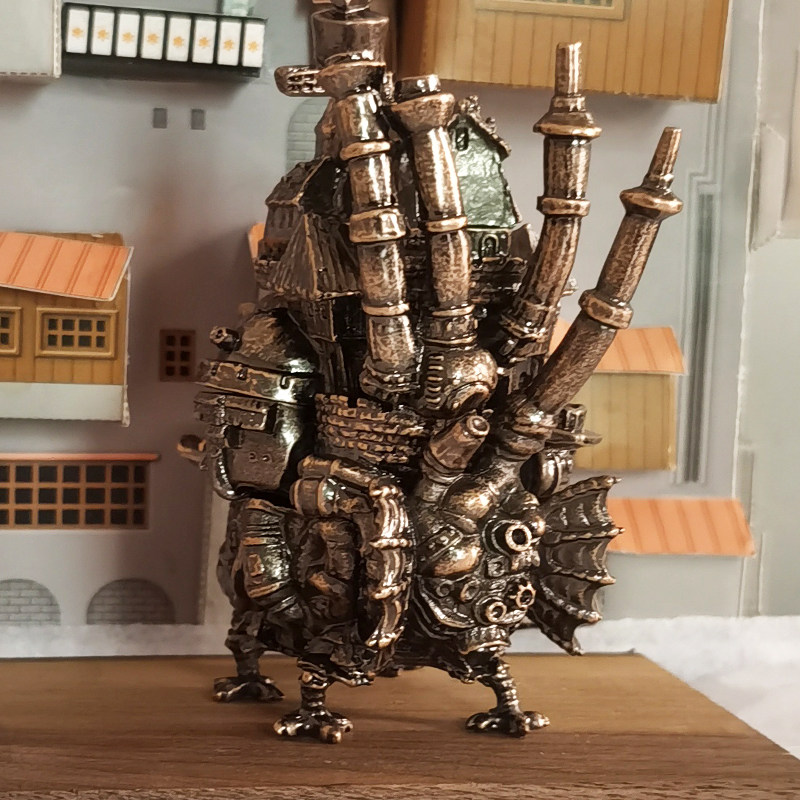 Moving Castle Ornaments Hayao Miyazaki Model Howl's Moving Castle Anime Surrounding Metal Ornaments Cool Exquisite
