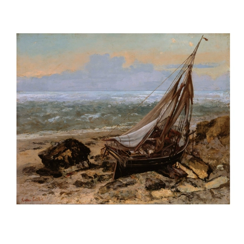 Франция Гюстав Курб Электронный начинается ландшафтный масляный материал пикселей