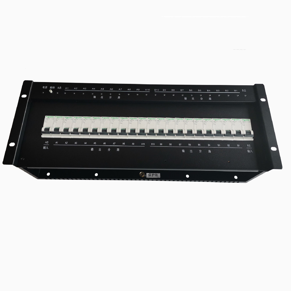 Dual input 10 branch output communication PDU 19-inch cabinet installation with alarm power distribution unit