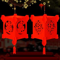Decoration pendant square lamp Creative non-woven square Blessing Character Lantern for Spring Festival New Years Goods Event Ceremony