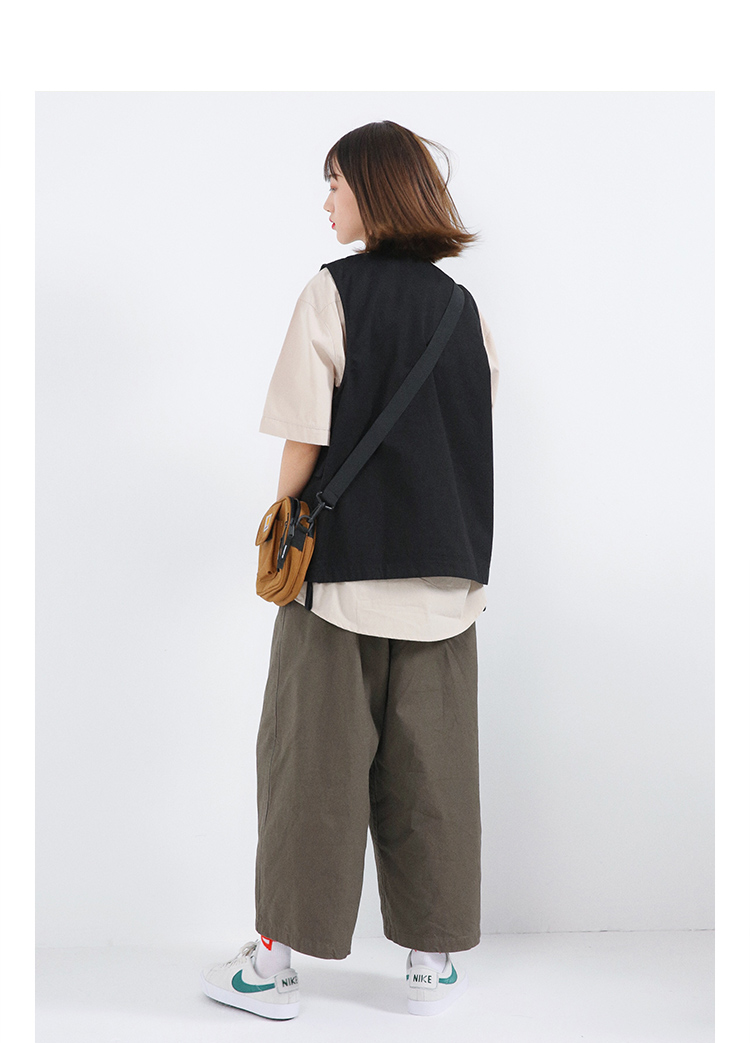 Áo vest công cụ đa năng retro của Nhật Bản. - Dệt kim Vest áo gile hàn