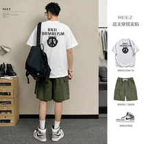 REEZ (shop owner wears a hitch) day department brief looser short sleeve T-shirt male couple cec casual 100 lap of compassion