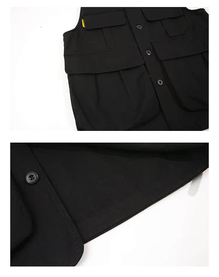 Áo vest công cụ đa năng retro của Nhật Bản. - Dệt kim Vest áo gile hàn
