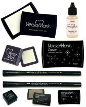 Japan imported VersaMark watermark table Moon cat beauty tired of relief powder special sticky glue ink pad