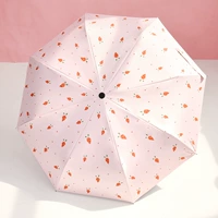 Розовый редиш-ручный зонтик 【Утолщенный винил】