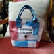 Waterproof pvc woven handbag pe handbag snakeskin bag trendy fashion high-end ແບບຕ່າງປະເທດ ຖົງອາຫານທ່ຽງ