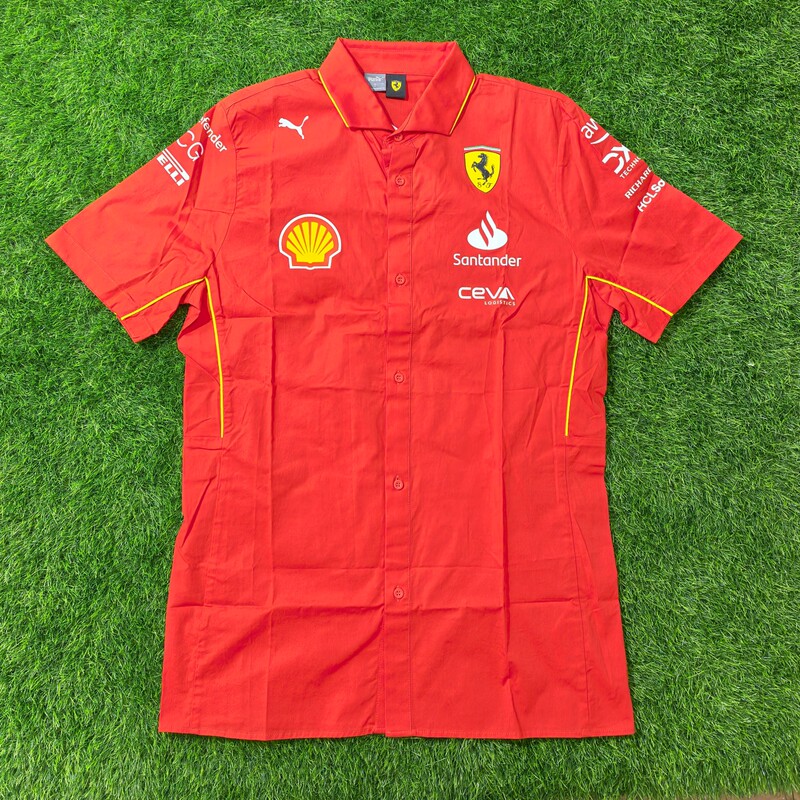 Puma Ferrari F1 Team Co-Branded Sports Racing T-Shirt Team Uniform Short-Sleeved Shirt 763601-01 Puma Ferrari F1 Team Co-Branded Sports Racing T-Shirt Team Uniform Short-Sleeved Shirt 763601-01