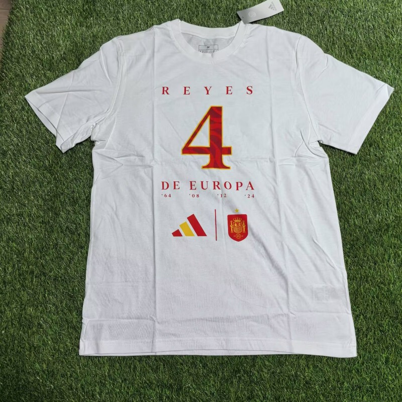 Adidas Spain 24 European Cup Champion Commemorative Short-Sleeved T-Shirt Jy3499