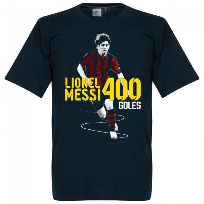 Argentina Barca Messi 400 Football fans commemorate cotton short - sleeved T - shirt without a license