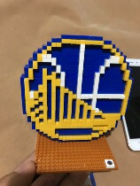 NBA fans gift gifts Official Warriors team logo 3D childrens puzzle assembly building blocks