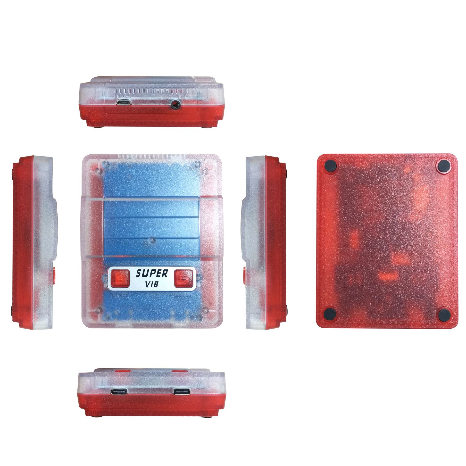 Máy rung siêu tốc VIB-TV xử lý trò chơi video SNES máy rung trò chơi máy màu đỏ và trắng Máy chơi game gia đình FC - Kiểm soát trò chơi mua tay cầm chơi game