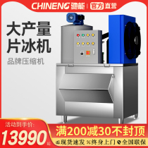 驰能大型工业制冰机商用500kg2吨大产量海鲜超市火锅店自动片冰机