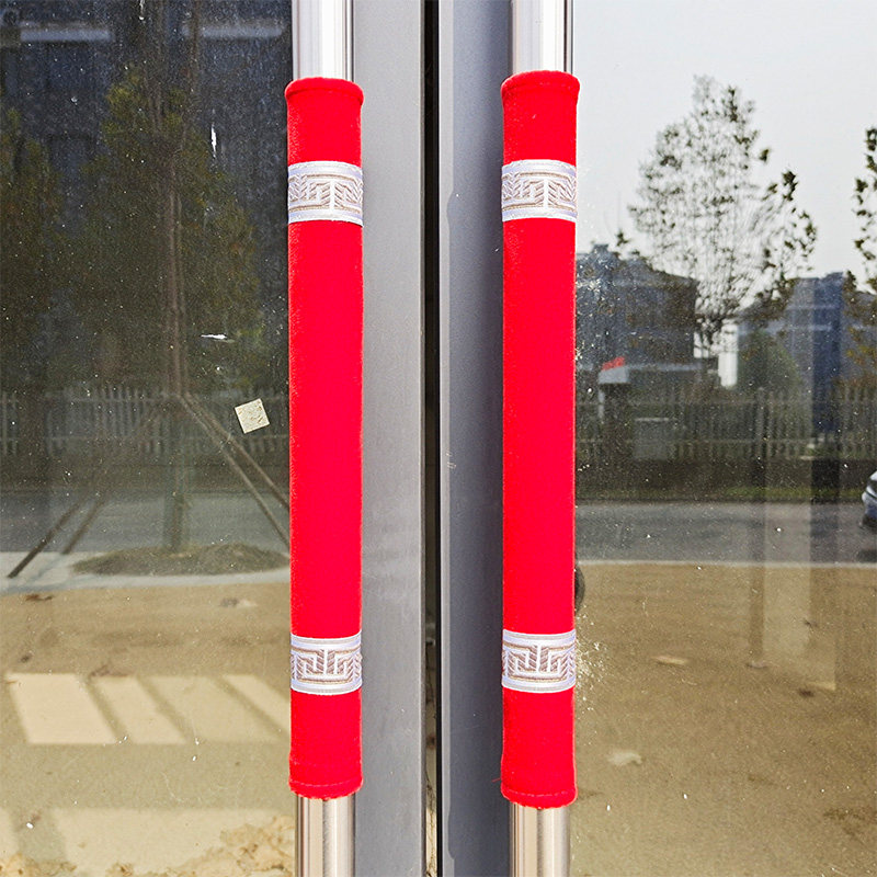 Glass door handle cover unit door handle cover warm protection cover anti-collision fleece fabric custom handle cover