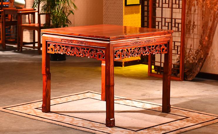 Đồ nội thất Trung Quốc Đồ gỗ Ming và Qing Ganoderma lucidum Zhongtang bốn hoặc sáu bộ gỗ rắn cổ Tám bàn bất tử Trường hợp ghế Taishi cho bàn - Bàn / Bàn bàn gỗ dài