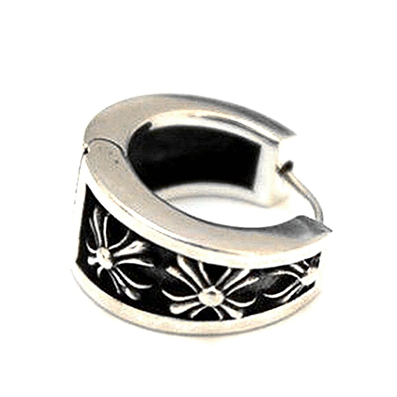 European and American tide brand gram 925 sterling silver cross earrings eternal cross men and women Luhan GD the same earrings