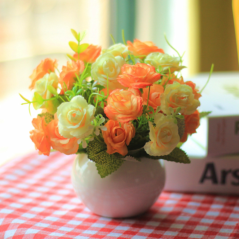 Flower plastic fake flower simulation flower set ornaments decoration