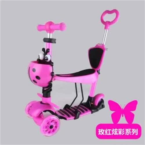 Children's skateboard car accessories hand push rod 1 child sliding two-wheeled boy foldable pedal girl seat wireless