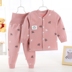 Bé bông mùa thu quần quần áo mùa thu set childrens quần lót nam Cardigan sbaby quần bụng lưng cao nữ mùa xuân và mùa thu. 