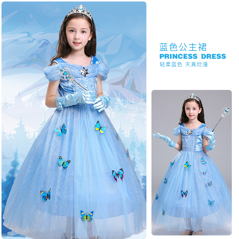 Halloween trẻ em cô gái trang phục Cô bé Lọ Lem Bạch Tuyết chiếc váy cô gái Elo Sleeping Beauty Công chúa ăn mặc trang phục.