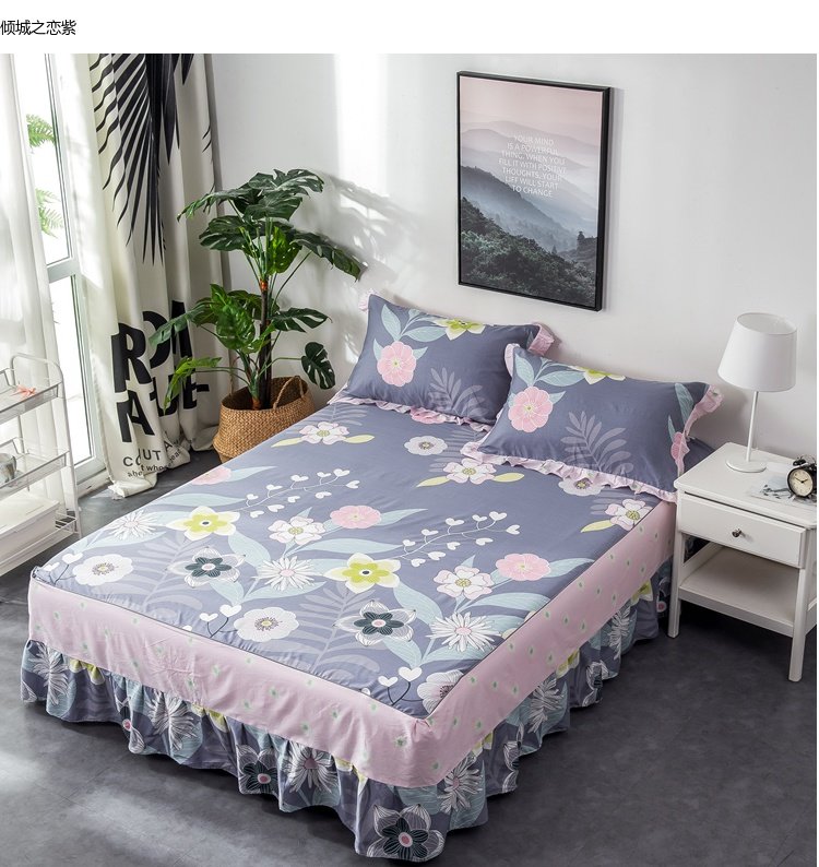 Bông một mảnh giường bông bedspread váy 1,8 m 1,5 .0m giường đôi Simmons nệm bộ bảo vệ tay - Váy Petti váy giường khách sạn