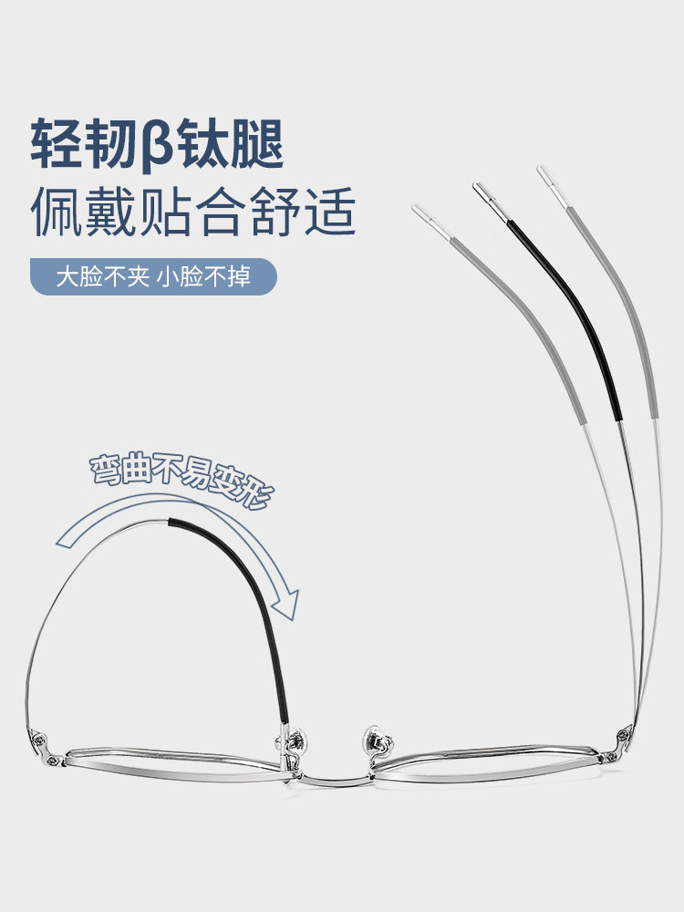Ultra-Light Pure Titanium Myopia Glasses Frame for Men, Can Be Customized with Prescription, Astigmatism, and Blue Light Protection, Eyeglass Frames for Women, Online Prescription Glasses
