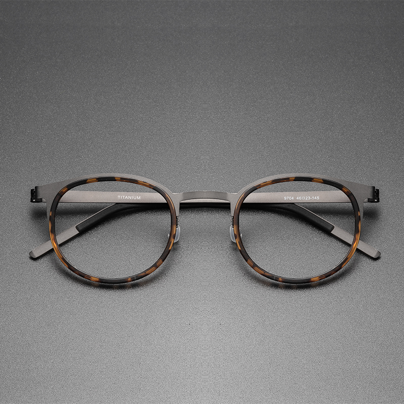 Jiang Wen-same designer myopia glasses retro small round frame anti-radiation anti-radiation anti-radiation titanium ultra-light hand-made